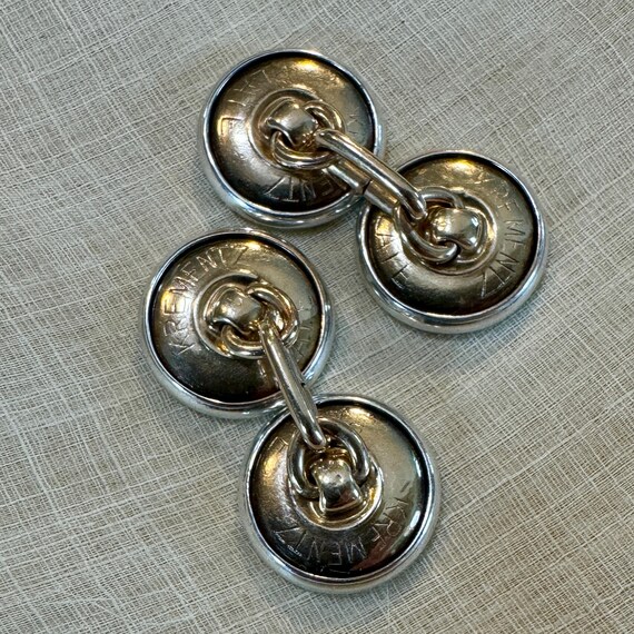 Krementz Abalone Tuxedo Cufflinks with Seed Pearl… - image 2