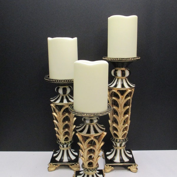 Painted Candlesticks Etsy