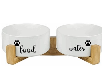 Personalized Pet Food and Water Bowl Label,Custom Decals, Name Decal, Labels ,Dog Bowl Sticker , Cat Bowl Sticker , Pet Name Permanent vinyl