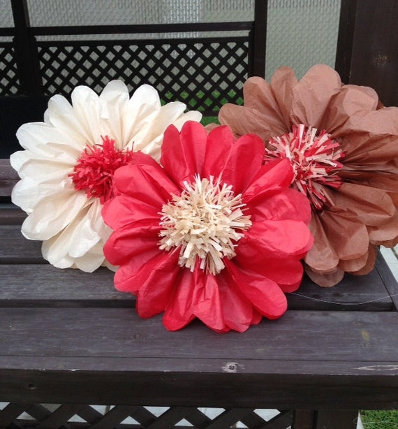 Set Of 7 Giants Tissue Paper Flowers Pom Poms 2 In 1 Birthday Party Paper Flowers Home Decor Party Decoration Anniversary Poms Baby Shower By Tamscorner Catch My Party