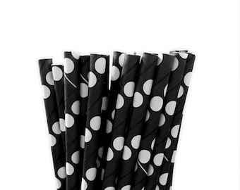 Polka Dot paper straws, Paper ,Party Supplies , Party decorations , Straws ,Craft Supplies and Tools ,Kids Party ,Gifting ,Party Tableware