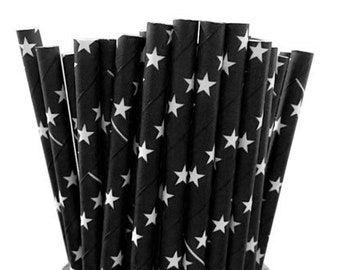 Stars  paper straws, Paper ,Party Supplies , Party decorations , Straws ,Craft Supplies and Tools ,Kids Party ,Gifting ,Party Tableware