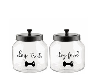 Personalized Pet Food and Treats jars Label,Custom Decals, Name Decal, Labels ,Dog Jar Sticker , Cat Sticker ,Pet Name Decal Permanent vinyl