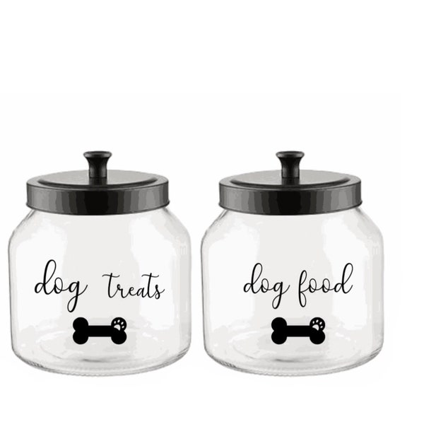 Personalized Pet Food and Treats jars Label,Custom Decals, Name Decal, Labels ,Dog Jar Sticker , Cat Sticker ,Pet Name Decal Permanent vinyl