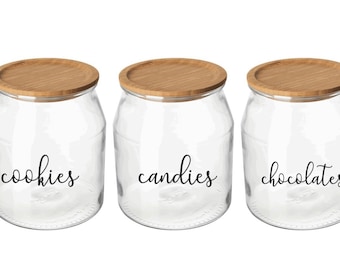 Personalized Pantry Jars labels,Custom Decals, Name Decal, Labels ,organizing Jar Sticker , spice Sticker ,  Name Decal Permanent vinyl,Jar