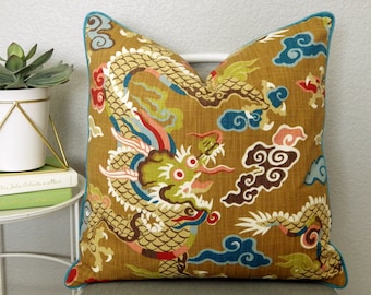 Pillow covers and inserts for your home Taupe and Yellow Dragon Pillow Waverly
