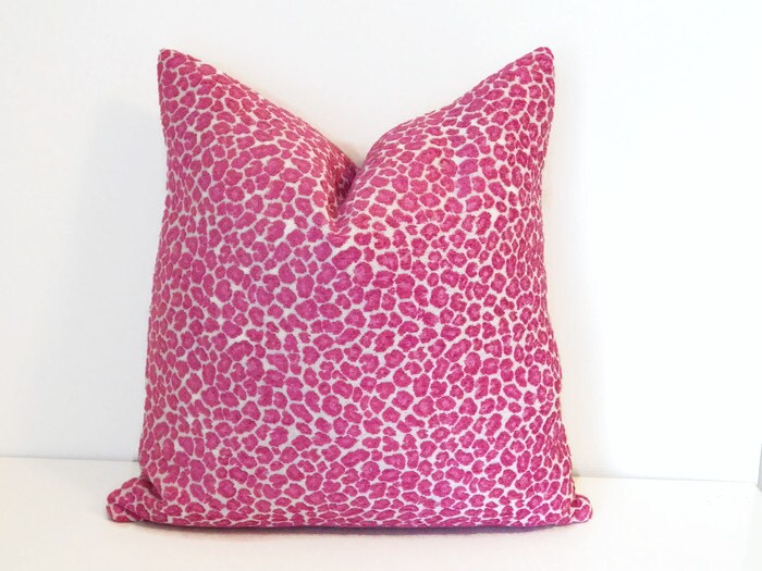 Hot Pink Cheetah Print Pillow CoverFuchsia Leopard Print Etsy