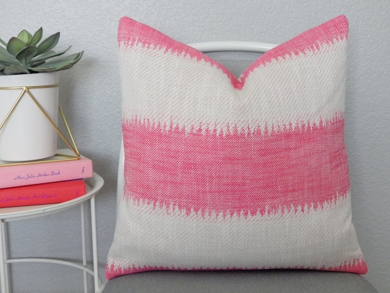 Hot Pink Pillow Pink Stripe Pillow Cover Pink Pillow Cover Modern Living Room Decor Justina Blakeney Passiago
