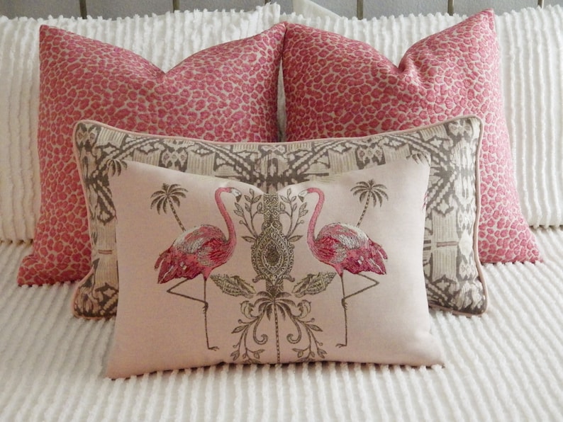Golding Spots Rosa Pillow Coverhot Pink Cheetah Print Pillow Etsy