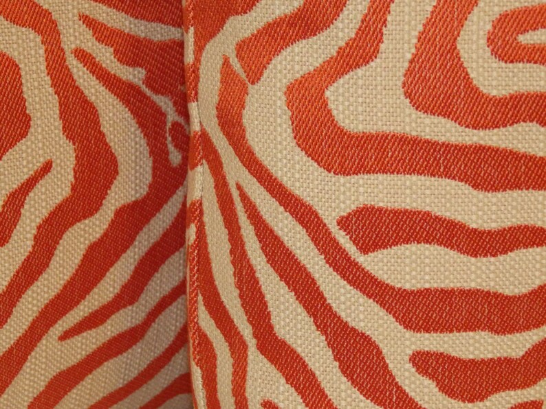 Orange Zebra Print Pillow Cover Modern Zebra Pillowanimal Etsy