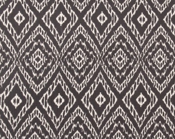 Robert Allen Strie Ikat Storm fabric- Gray and White Drapery fabric- Home Decor fabric-Upholstery Fabric