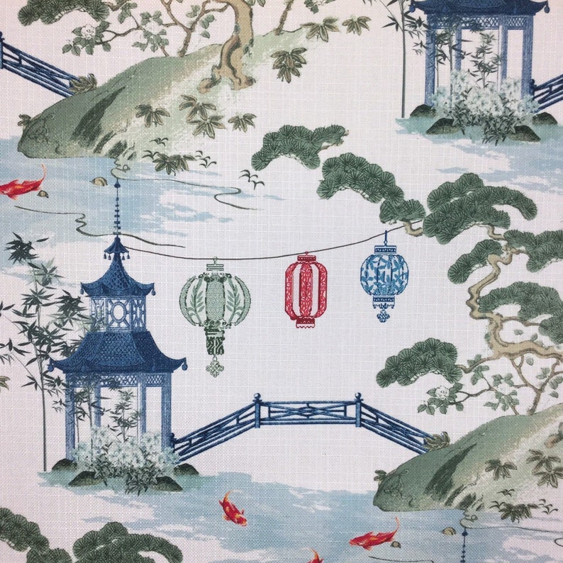 thehappyseamstress Kirin Pearl Pagoda Print Pillow Cover