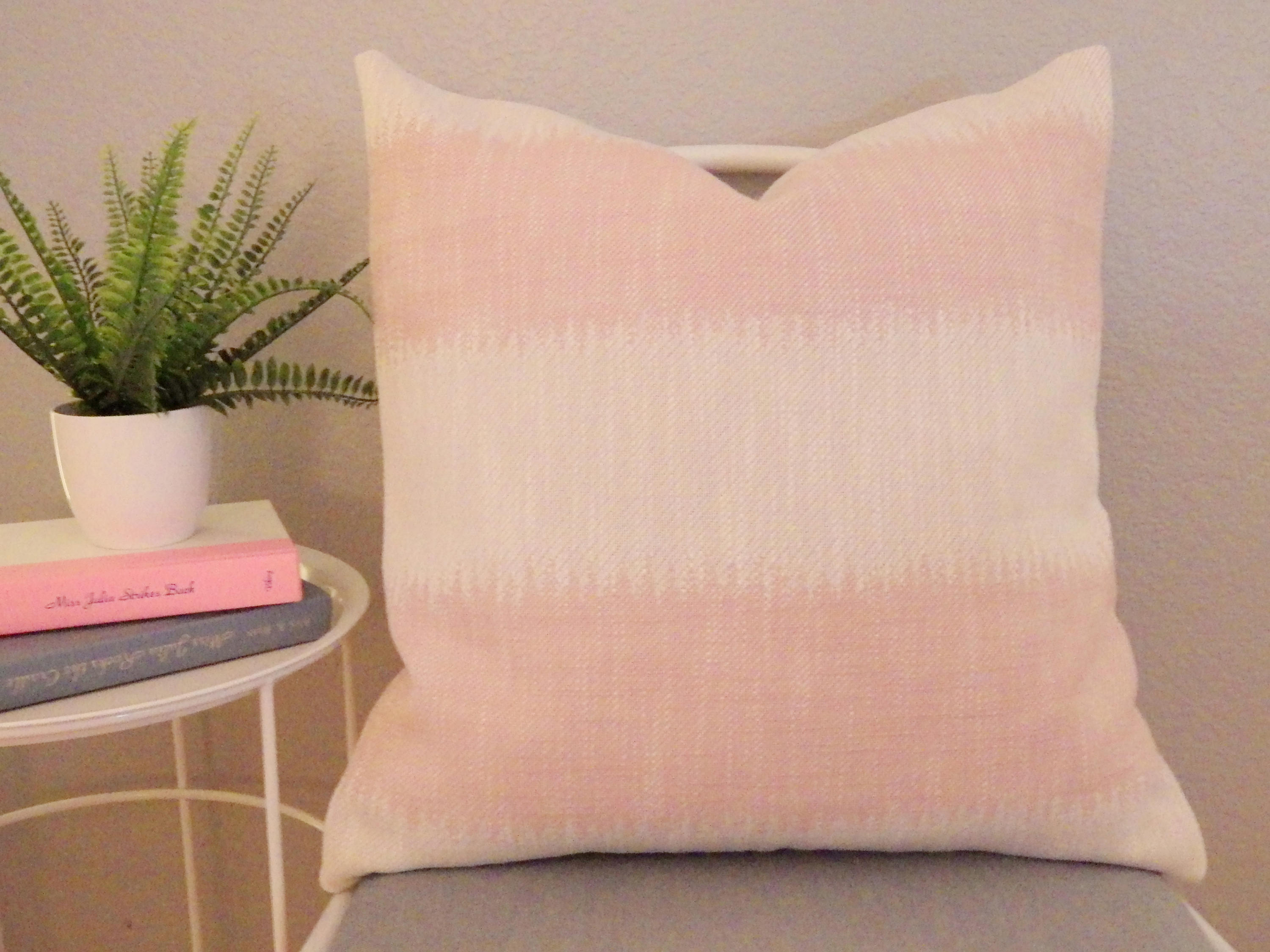Blush Pink Pillow Pink Stripe Pillow Cover Pale Pink Pillow Etsy