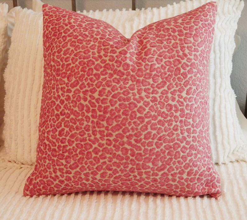 Golding Spots Rosa Pillow Coverhot Pink Cheetah Print Pillow Etsy