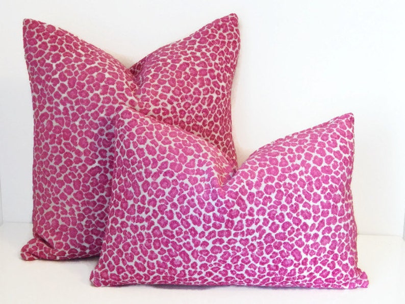 Hot Pink Cheetah Print Pillow CoverFuchsia Leopard Print Etsy