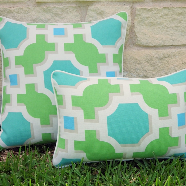 Green Outdoor Pillow Etsy