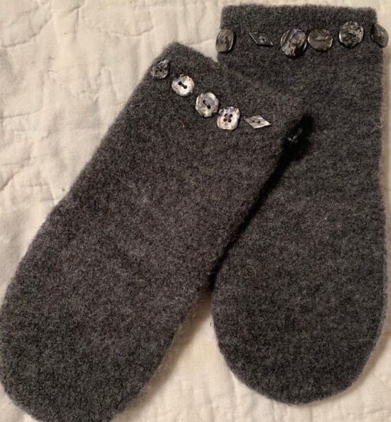 Extra Small Felted Wool Mittens Lined 