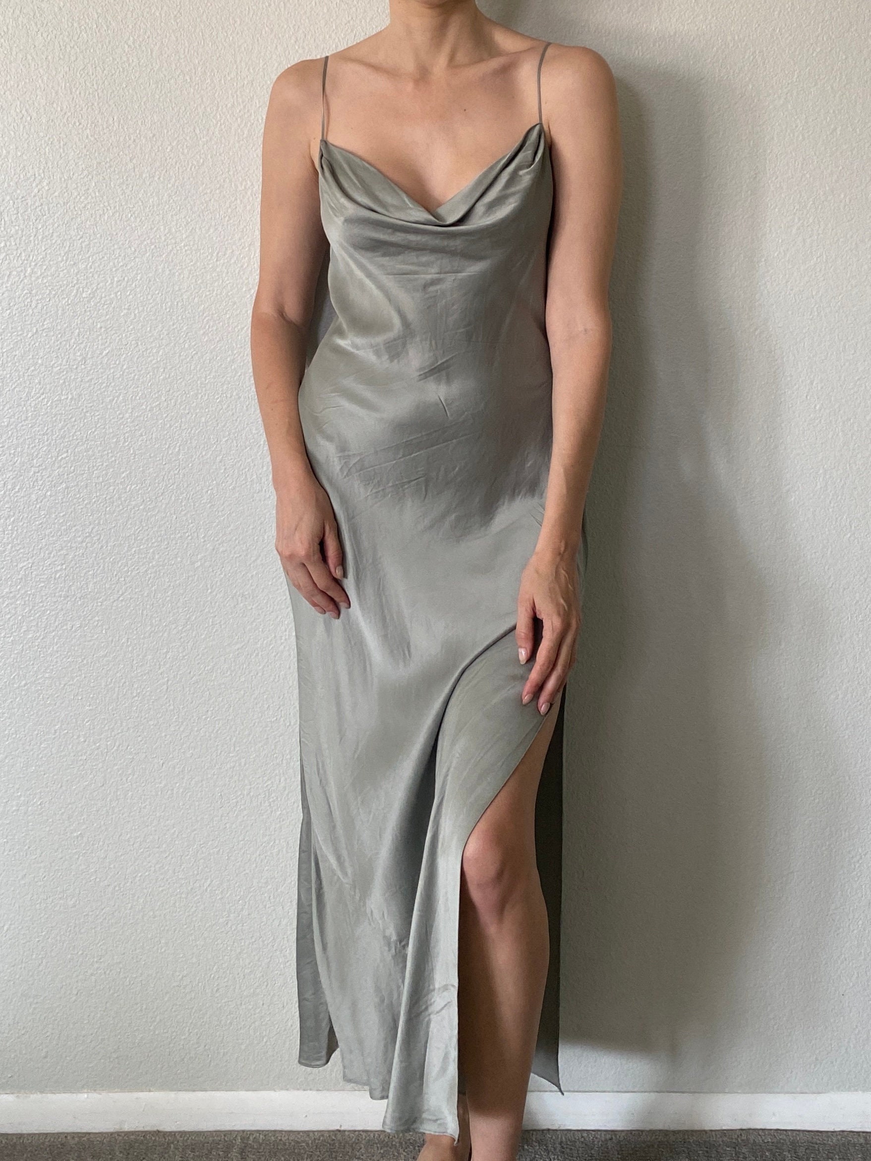 Gray Slip Dress Silk -  Canada