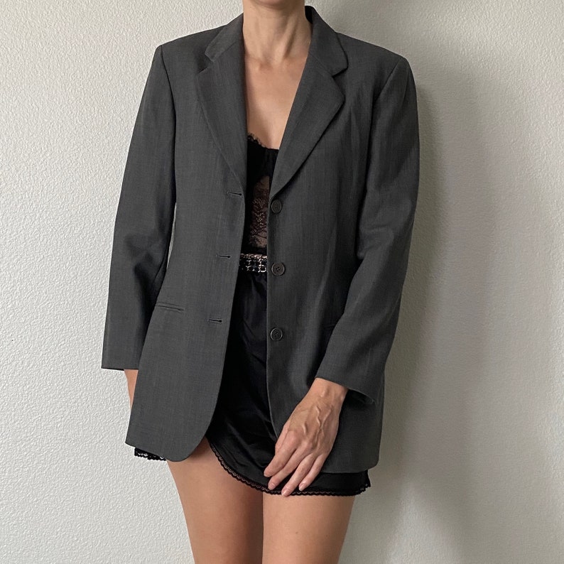 Vintage Brooks Brothers Gray Blazer 100/% Wool Single Breasted Sport Coat Small