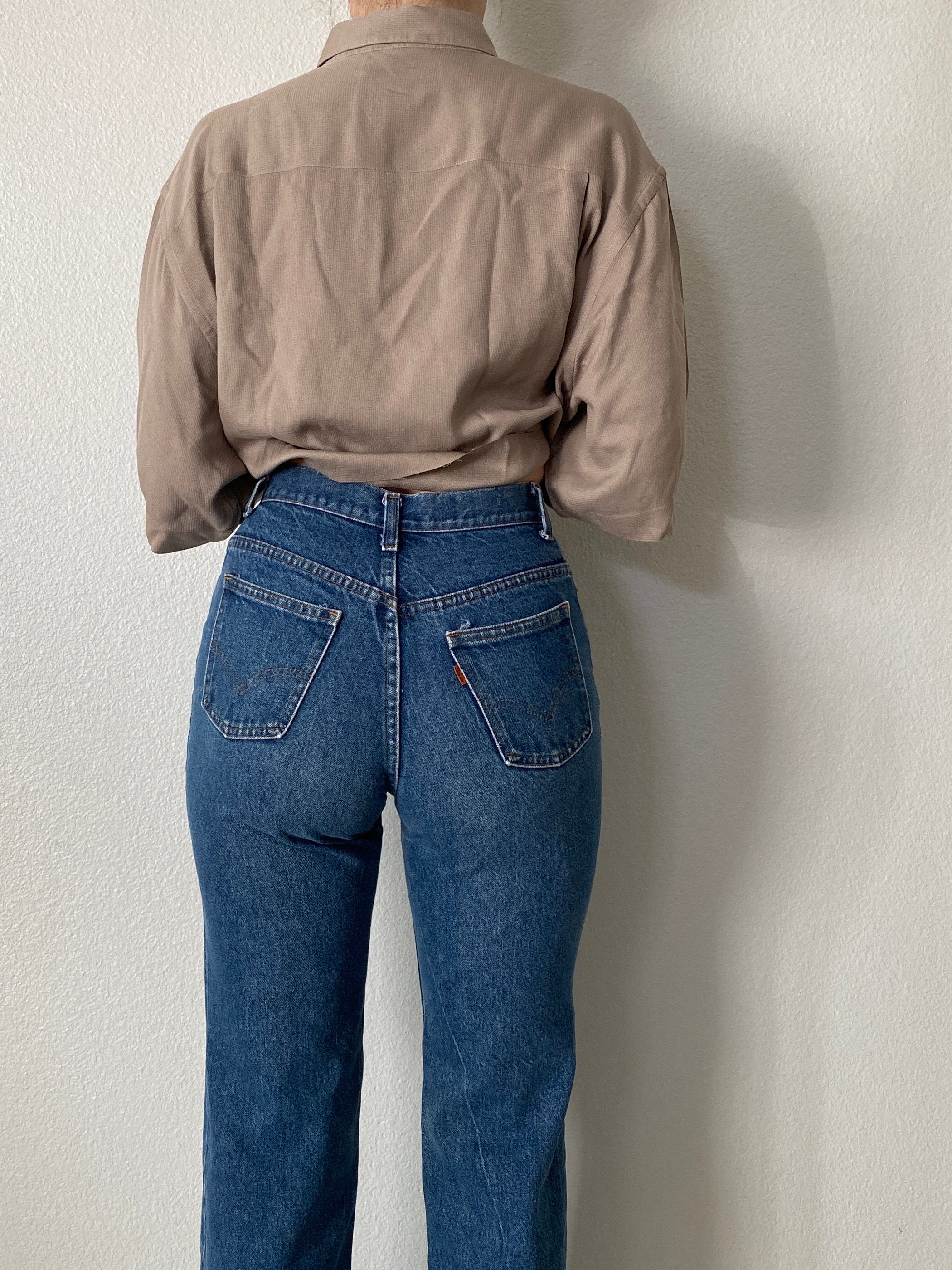 Vintage Levis Orange Tab Straight Leg High Waist Medium Wash | Etsy