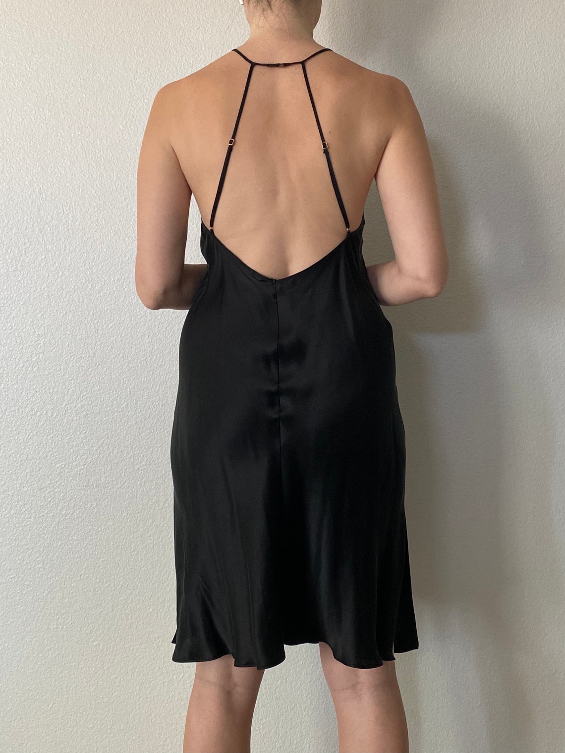 deep v slip dress