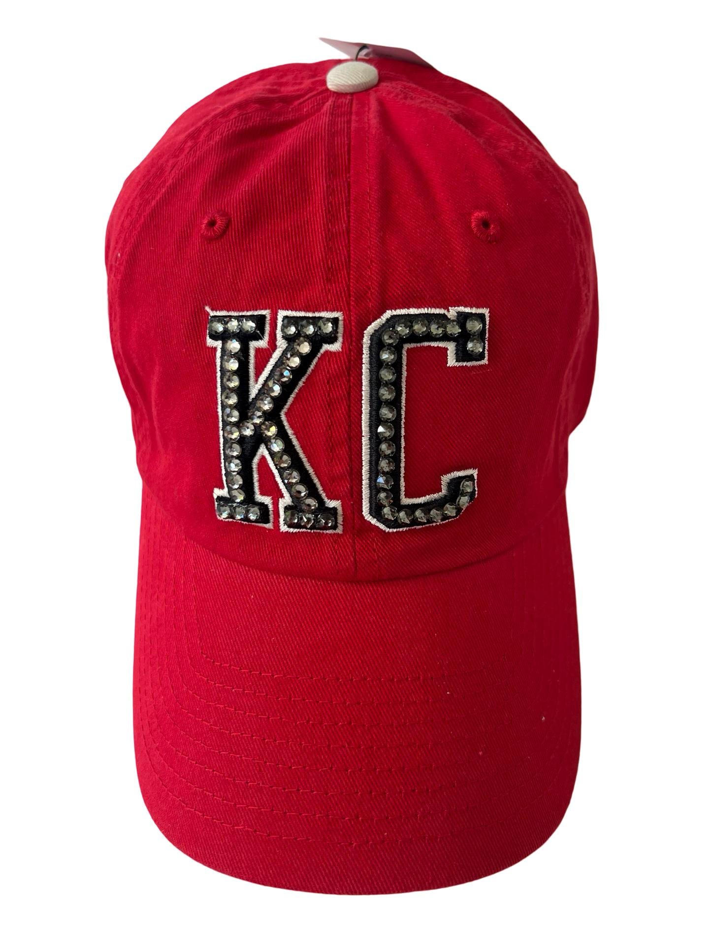 A Red Swarovski Crystal Kansas City Chiefs Hat W/Crystal WOLF Mascot K. C. Wolf | Mascot Hall of Fame main image 3
