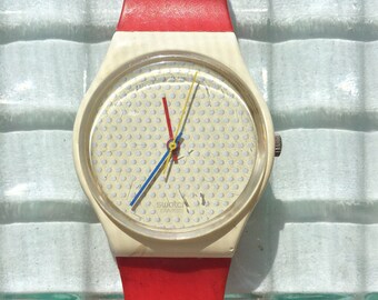 Swatch Watch - GW106 - PING PONG Swatch 1986 Classic Watch GW106 Ping Pong Blue | WatchCharts  main image 2