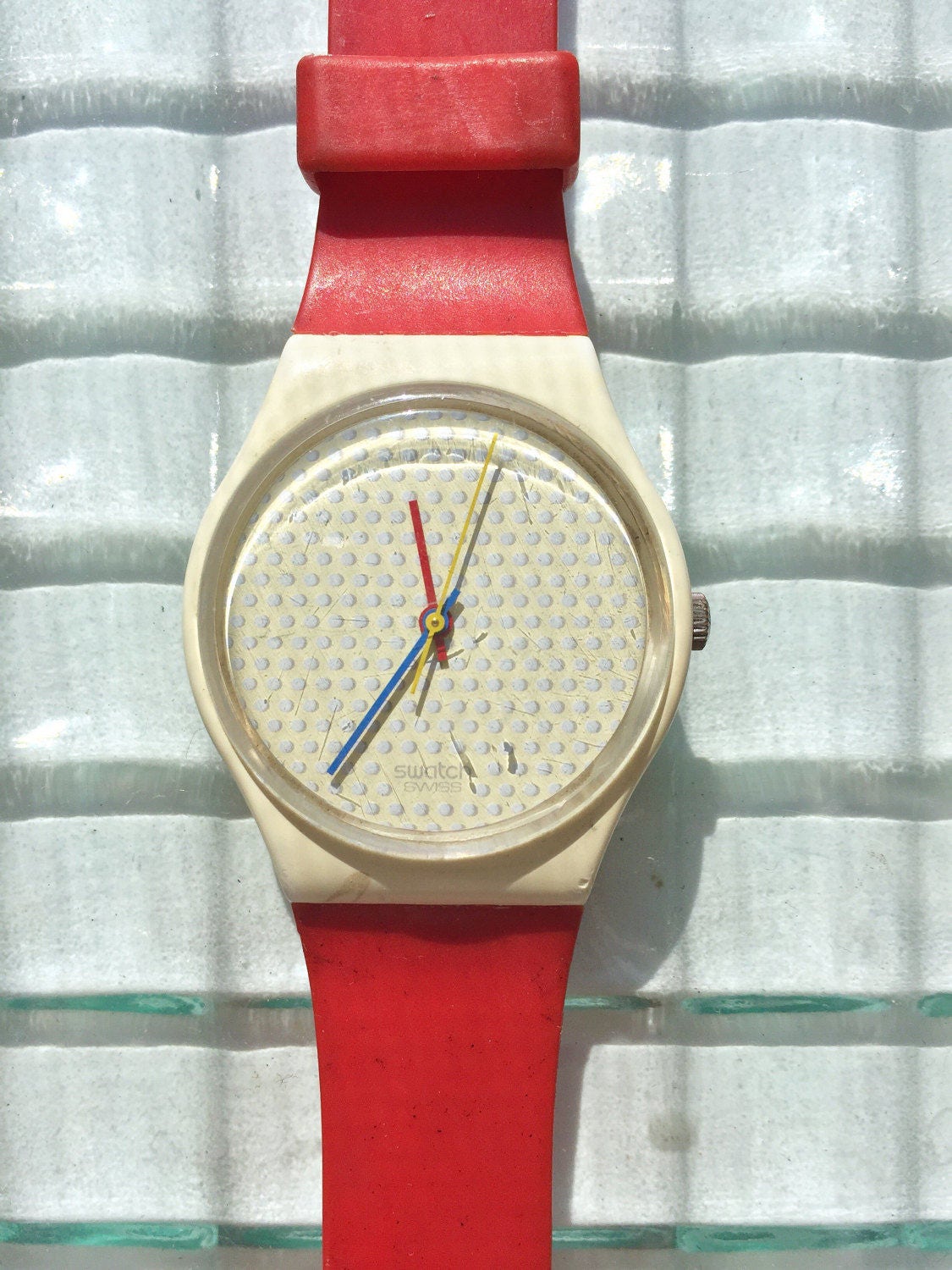 Swatch Watch - GW106 - PING PONG Swatch 1986 Classic Watch GW106 Ping Pong Blue | WatchCharts  main image 2