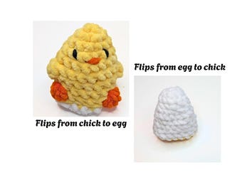 Crochet Pattern Reversible Chick to Egg