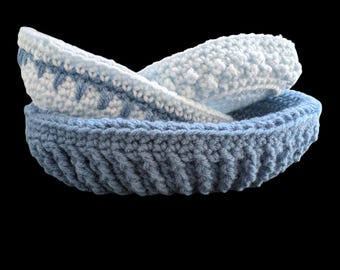 Crochet Pattern Three Catch All Bowls