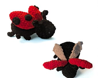 Crochet Pattern Flying Ladybug