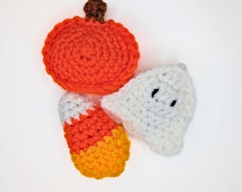 Crochet Pattern Halloween Snap Bundle - Snap Fidget Pattern - Ghost - Pumpkin - Candy Corn
