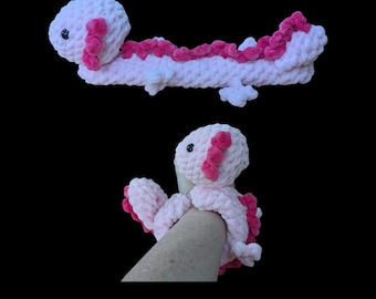 Crochet Pattern Axolotl Snap Bracelet