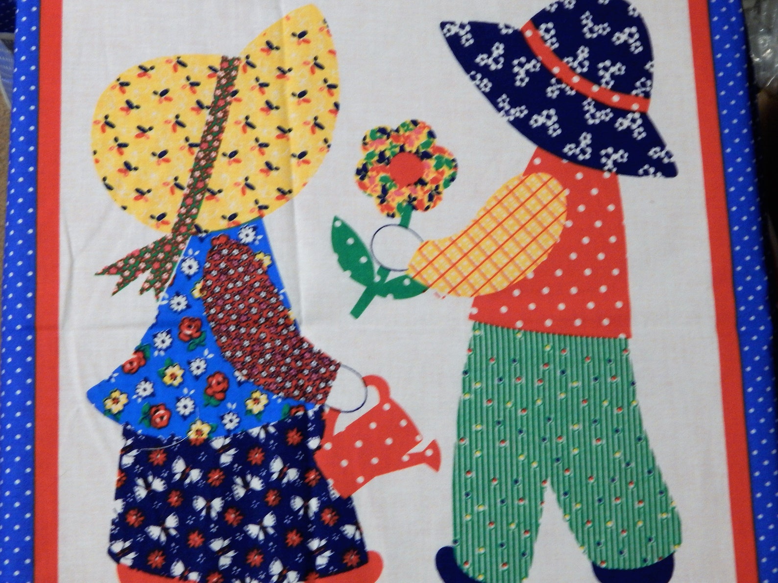 Sue and Overall Sam fabric panel Etsy