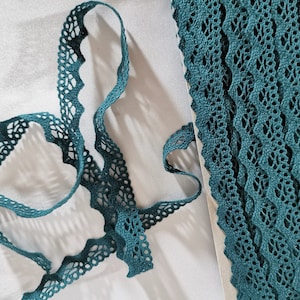 Spitze Bio grün 19mm breit Vintage DIY Nähen