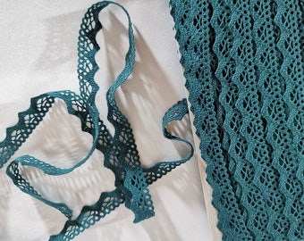 Lace organic green 19 mm wide vintage DIY sewing