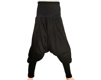 Wide pants yoga pants bloomers for children black size 122-164