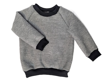 Organic wool boiled wool sweater grey/black for babies and children Advent calendar 25