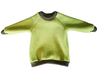 Sweater organic wool walk for babies and children