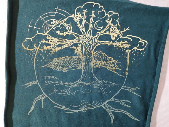 Patch Aufnäher Baum bio Farbverlauf Unikat