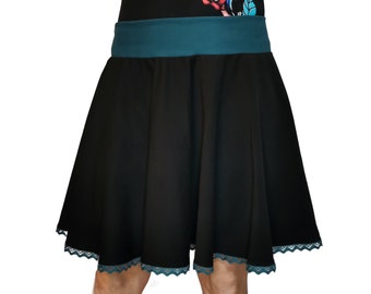 Wide skirt made of organic jersey for women