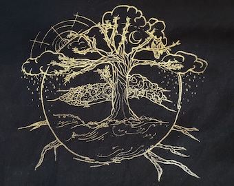 Patch tree organic black gold