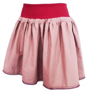 Organic pleated skirt girls old pink size 80-164 image 3