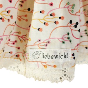 Skirt pleated skirt white flowered for girls size 80-164 image 9