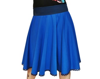 Wide skirt made of organic jersey for women