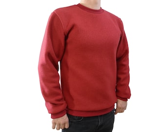 Organic wool sweater in red, unisex Advent calendar 25