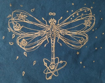 Patch Patch Dragonfly organic green gold