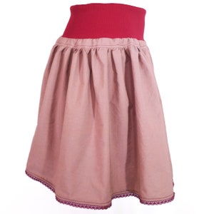 Organic pleated skirt girls old pink size 80-164 image 4