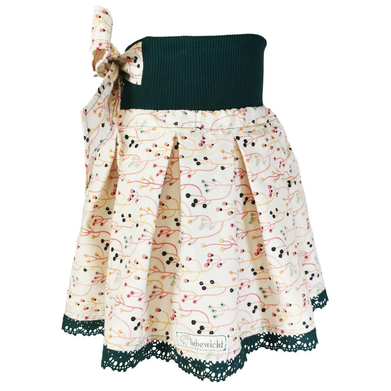 Skirt pleated skirt white flowered for girls size 80-164 image 4