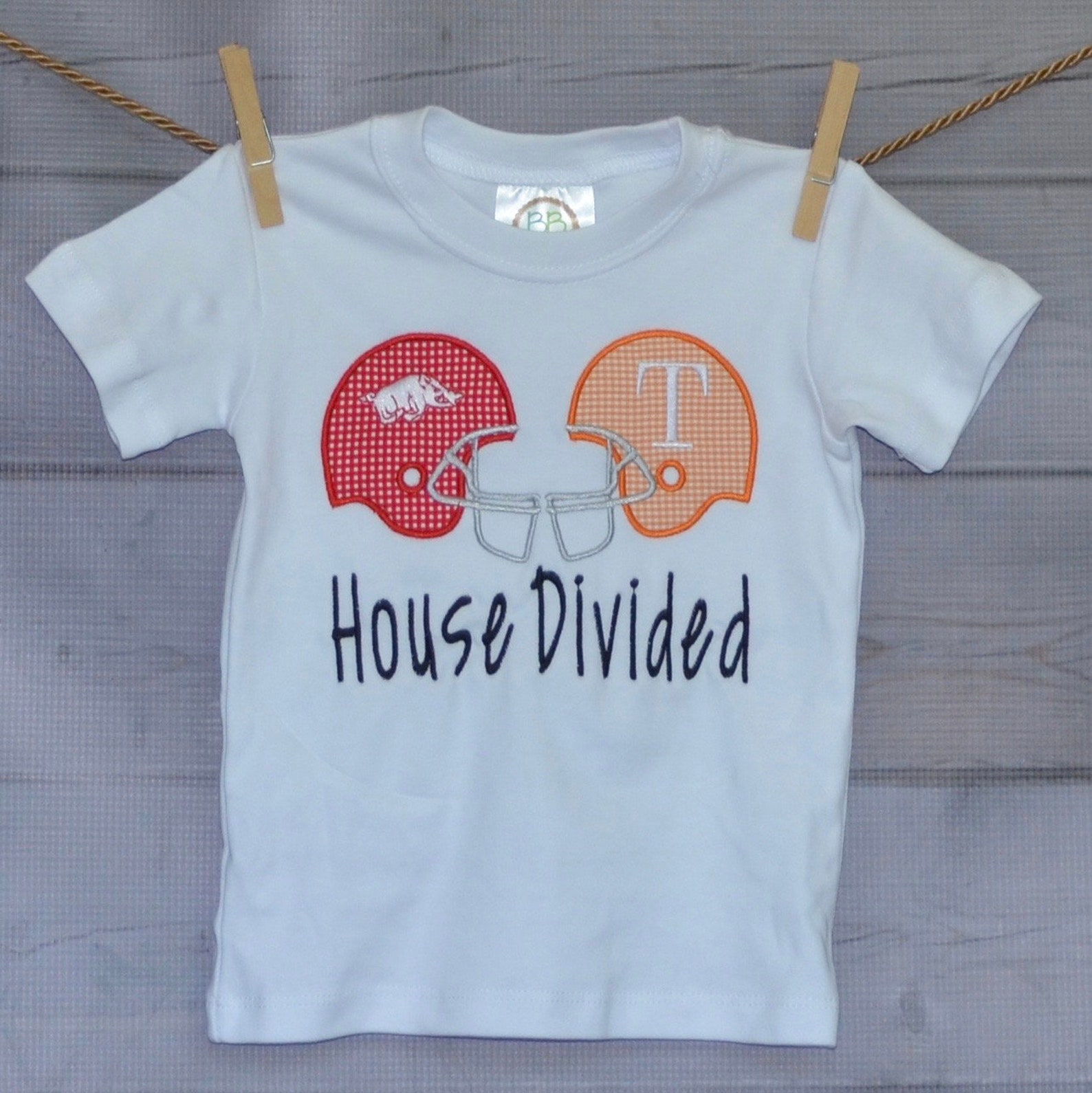 Personalized House Divided Football Team Applique Shirt or Etsy